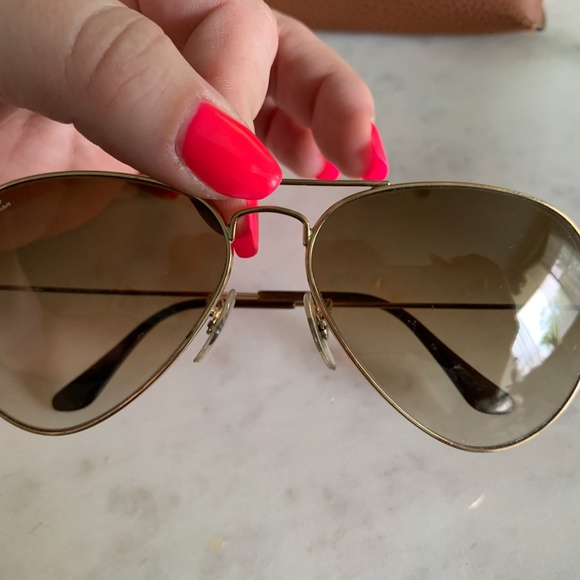 Ray-Ban Brown Gradient Aviator - Picture 3 of 4